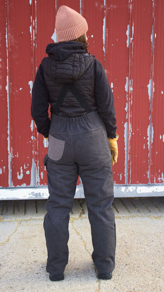 Zippered Leg Dark Charcoal Insulated Overall