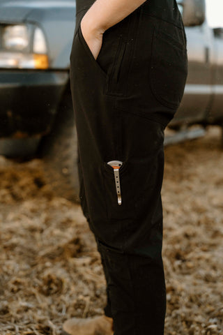 Slim Leg Black Quick Dry Overall