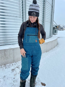 Blue Huron Insulated Women's Overalls. Cell phone pocket.